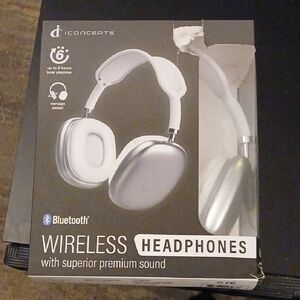 Nwt I- Concepts Bluetooth Silver Wireless Headphones